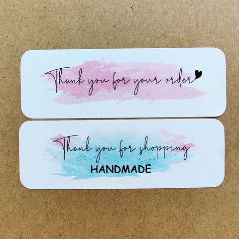 50 Assorted 1” Thank You Stickers Seals 