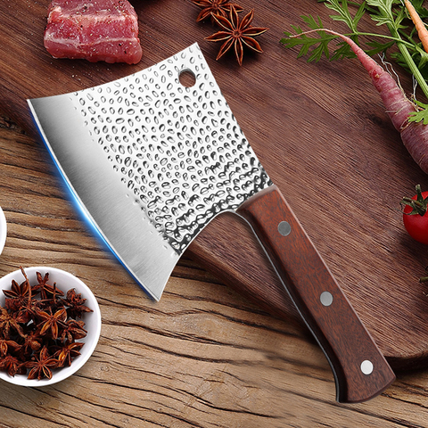 6 Inch Chop Bone Knife Heavy Duty Kitchen Chef Knife Meat Cleaver Bone Chopping Knife Handmade Forged 40Cr13 Stainless Steel ► Photo 1/6