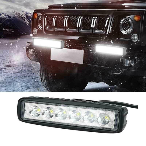 Hot sale 1Pcs DRL LED Spot Flood Work Light Worklight 6000k led work lights 4WD UTE SUV Truck ► Photo 1/6