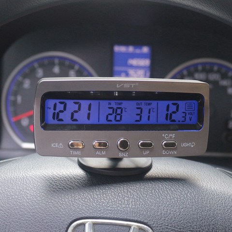 12V Car Digital LCD Display Thermometer Inside Outside Temperature Gauge  Meter