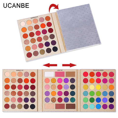 UCANBE 86 Colors All-purpose Makeup Playbook Matte Shimmer Glitter Eyeshadow with Highlight Contour Blush Eye Face Cosmetics Set ► Photo 1/6