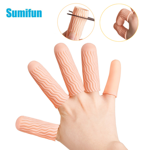 2pcs Sumifun Silicone Gel Finger Protector Finger Sleeves For Trigger Arthritis Cracked Corn Reduce Hand Foot Pain Weeding C1725 ► Photo 1/6