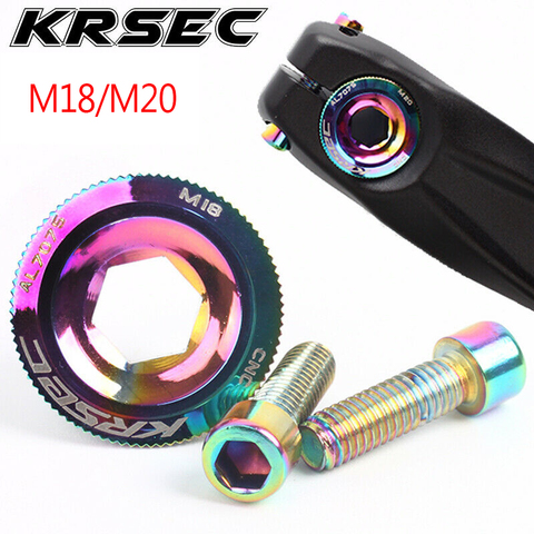 M15/M18/M20 Crankset Screw Cap MTB Crank Cover cap Aluminum Titanium plating colors Arm Bolt BMX Road Mountain Bike Parts ► Photo 1/6