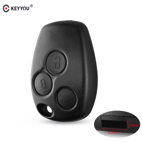 KEYYOU Without Blade Remote Key Shell for Renault Logan Sandero Clio Fluence Vivaro Master Traffic 3 Buttons Car Alarm Key Case ► Photo 1/6