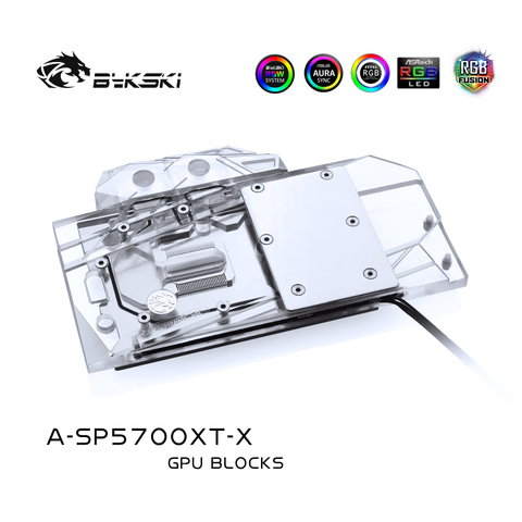 Bykski Water Block use for Sapphire RX 5700 XT Pulse MSI RX5700XT MECH/EVOKE / AMD GPU Card Full Cover Coppe ► Photo 1/6