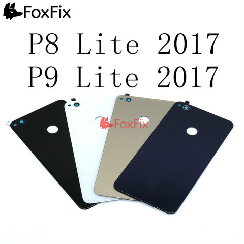 For Huawei P8 Lite 2017 Back Glass Battery Cover Rear Door For Huawei P9 Lite 2017 Back Glass Cover Housing Case Panel Replace ► Photo 1/6