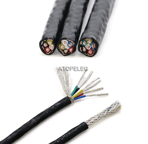 2M 20AWG FEP Shielded 1/2/3/4/5/6 Cores Signal Wire Stranded Tinned Copper Heat Resistant Cable High Temperature F46 200Deg.C ► Photo 1/4