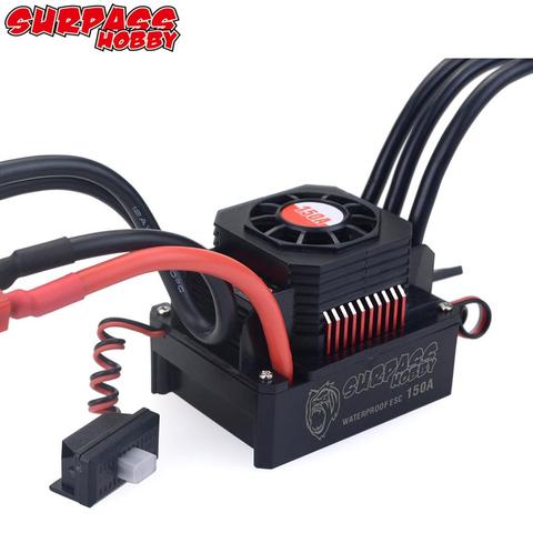 SURPASS HOBBY Waterproof 150A 120A 80A 60A 45A 35A 25A ESC Brushless Senseless Speed Controller for 1/8 1/10 1/12 1/20 RC Car ► Photo 1/6