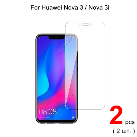 2pcs For Huawei Nova 3 / Nova 3i Premium 2.5D 0.26mm Tempered Glass Screen Protector For Huawei Nova 3 3iProtective Glass Film ► Photo 1/5