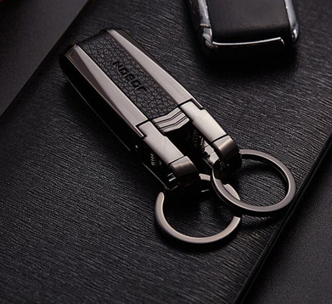 New High Quality Metal Key Chain men Top Car Key Ring Business Keychain charm Leather bag  Key holder Best Gift Jewelry K3149 ► Photo 1/6
