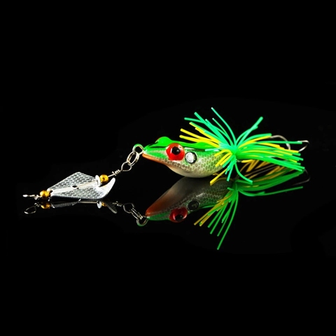 WALK FISH 1PCS Hard Fishing Lure With Propeller Large Noise Isca Frog Lure 135mm 9g Pesca Frog Sinking Snakehead Bait Fishing ► Photo 1/6