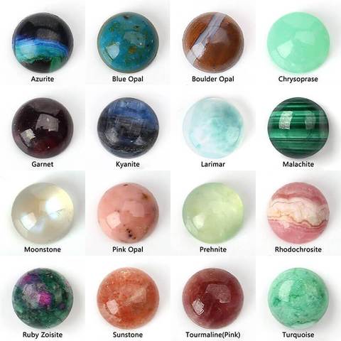 4mm 6mm 8mm 10mm Round Flatback Cabochon, High Quality Polished Gemstone Cabochons ► Photo 1/1