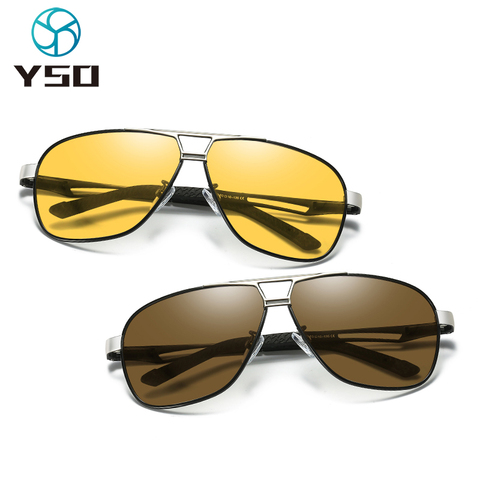 YSO Photochromic Night Vision Glasses For Women Men Metal Frame Polarized Glasses Car Driving Anti Glare Night Vision Goggles ► Photo 1/6