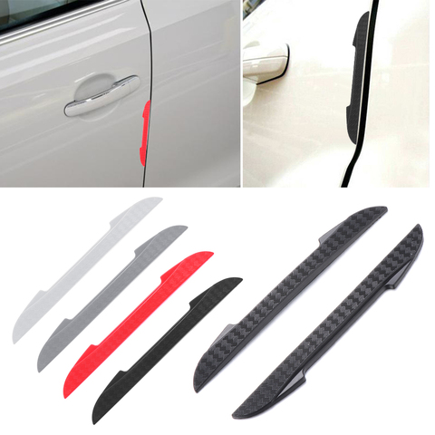 Hot 4PCS Car Side Door Edge Protector Protective Strip Scrape Guard Bumper Guards Handle Cover 3D Sticker Car Styling Emblem ► Photo 1/6
