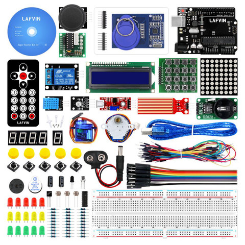 LAFVIN Basic Starter Kit/Learning Kit include  R3 Board,LCD1602 IIC with Tutorial for Arduino for UNO R3 ► Photo 1/6