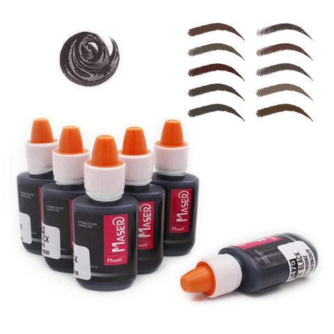 Maser 10ml Tattoo Pigment Inks 16 Colors Permanent Makeup pigments for Eyebrows Microblading Beauty Safe for Tattoo Machine Pen ► Photo 1/6