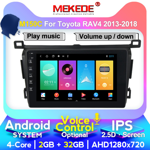 MEKEDE M400 4G+64G for Toyota RAV4 Rav 4 2013 2014 2015 2016 2017 2022 Android BT Car Radio Multimedia system with SWC 2.5D ► Photo 1/6