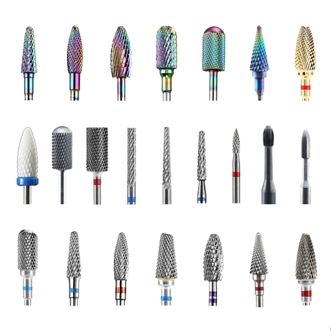 Carbide Tungsten Ceramic Nail Drill Bit Burr Milling Cutter For Manicure Machine Electric Bits Milling Cutter For Nail Tools ► Photo 1/6