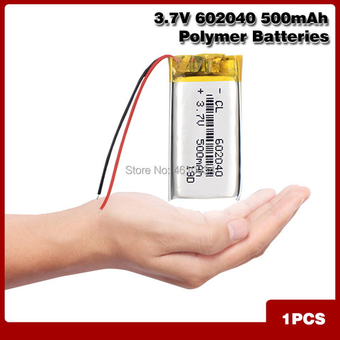 602040 500mAh Rechargeable Battery 3.7v Li Ion Po Lithium Polymer Batteries For Voice Recorder Backup Power ► Photo 1/6