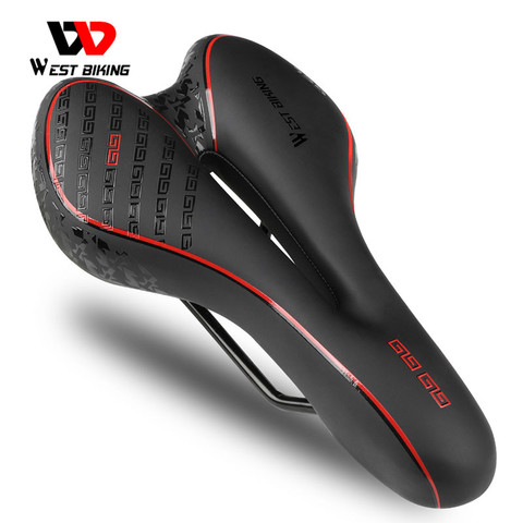 Shock Absorbing Hollow Bicycle Saddle Anti-skid GEL PU Extra Soft Mountain Bike Saddle MTB Road Cycling Seat Bicycle Accessories ► Photo 1/6