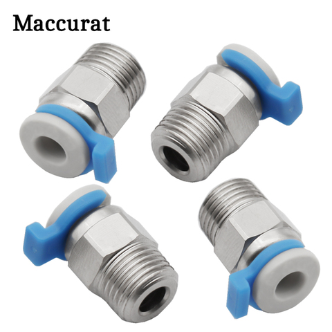 Pneumatic Connectors PC4-01 Remote For V6 CR10 J-head MK8 1.75mm PTFE Tube 3D Printer Parts Quick Coupler Fittings Hotend Part ► Photo 1/6