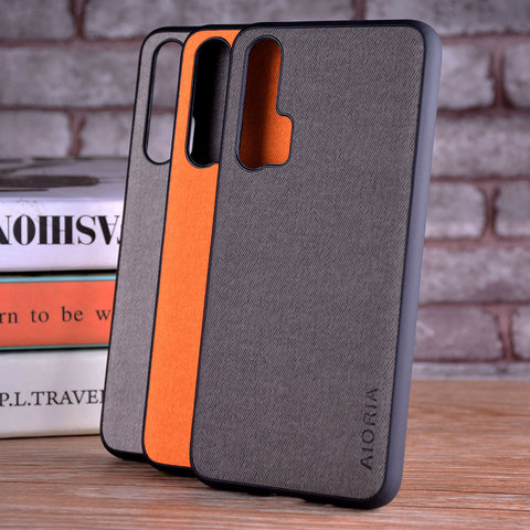 Case for Huawei Honor 20 20 Pro 20 Lite 20S coque Luxury textile Leather skin soft TPU phone cover for Huawei Honor 20 lite case ► Photo 1/6