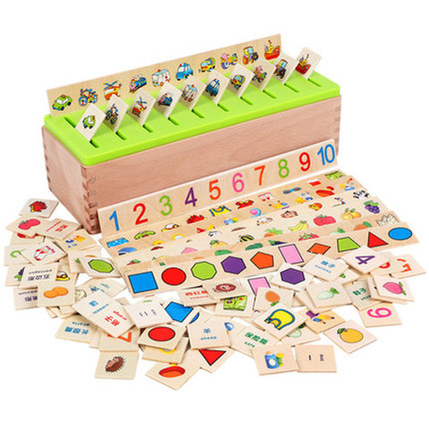 Mathematical Knowledge Classification Early Learn Matching Kids Montessori Early Educational Learn Toy Wooden Cognitive Matching ► Photo 1/6