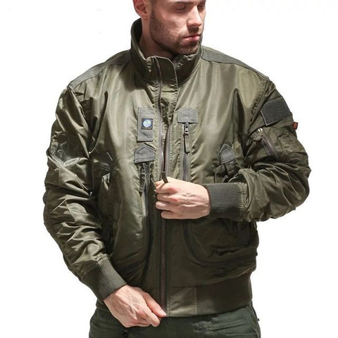 Men MA-1 Outdoor High Quality Jacket Waterproof Windproof Breathable Large Capacity Pocket Trekking Camping Male Bomber Jackets ► Photo 1/6