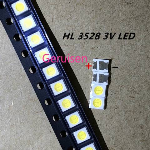 HONGLI TRONIC DOUBLE CHIPS LED Backlight 1210 3528 2835 1W 3V 100LM Cool white LCD Backlight for TV TV Application/ 100pcs ► Photo 1/2