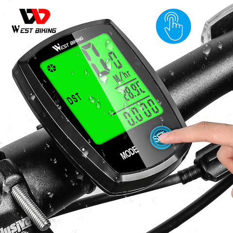 WEST BIKING Bicycle Computer Wireless Wired Waterproof MTB Bike Odometer Stopwatch With Backlight Cycling Speedometer Computer ► Photo 1/6