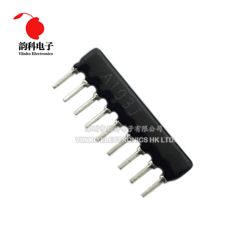 10pcs DIP exclusion Network Resistor array 9pin 100 220 330 470 510 680 1K 1.2K 1.5K 2K 2.2K 3.3K 4.7K 5.1K 5.6K 10K 100K ohm ► Photo 1/4