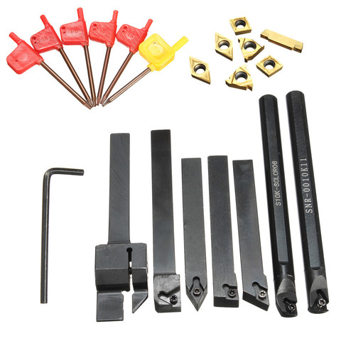 21PCS/SET Carbide Insert External Lathe Internal Turning Tool Holder Boring Bar Lathe Turning Tool Holder + T8 Wrenches ► Photo 1/6