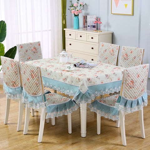 Luxury Dining Tablecloth for Home Decoration, New Elegant Table Cloth with Chair Covers Chair Cushion Set 1/2pc Toalha De Mesa ► Photo 1/6