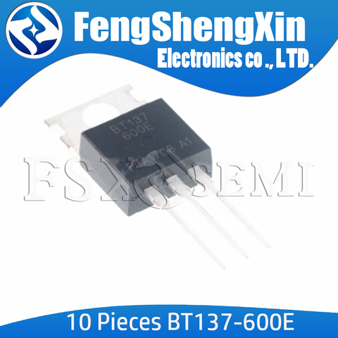 10pcs/lot BT137-600 BT137 BT137-600E TO220 Triacs sensitive gate ► Photo 1/3