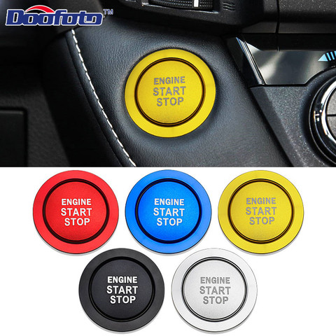 New Car Styling Accessories Fit For Toyota C HR Corolla Auris Prius Chr Cover Ring Start Stop Engine Power Button Ring Sticker ► Photo 1/6