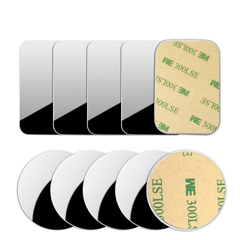 Car Phone Holder Metal Plate Magnetic Holder Round Square Sticker iron Sheet for Mobile Tablet Magnet Disk Desk Car Stand ► Photo 1/6