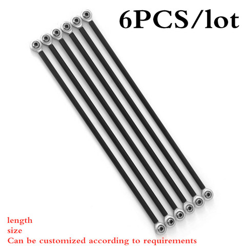 6pcs/lot Carbon fiber round tube Delta parallel arms 5*3 5*4 3D printer accessories Fisheye carbon rod The length is optional ► Photo 1/2