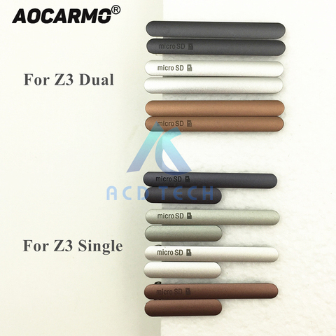 Original New Charging Port USB Cover +Micro SD Port+SIM Card Port Slot Dust Plug for Sony Xperia Z3 D6603 D6643 Z3 dual D6633 ► Photo 1/6