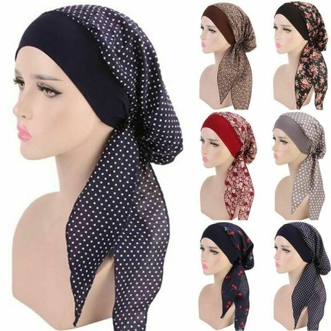 Womens Indian Hair Loss Cover Head Scarf Wrap Muslim Hijab Chemo Hats Apparel Accessories Turban Cap Beanie Turban Hat Headwear ► Photo 1/6