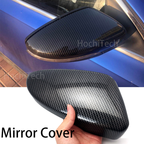 For VW Volkswagen Passat B7 Jetta MK6 Scirocco MK3 New CC Side Wing Mirror Cover Caps ( Carbon Fiber Look) Black Mirror Cover ► Photo 1/6