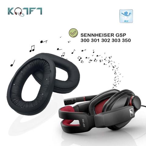 KQTFT 1 Pair of Replacement EarPads for Sennheiser GSP 300 301 302 303 350 Headset Ear pads Earmuff Cover Cushion Cups ► Photo 1/6