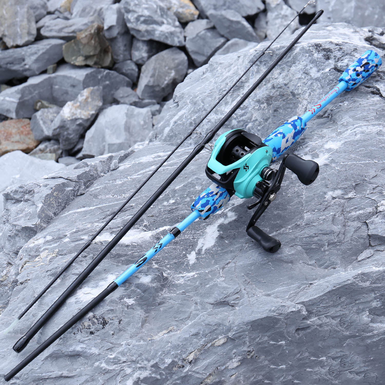 Sougayilang Fishing Rod And Reel Combo Set 1.98m Baitcasting