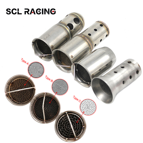 Alconstar Motorcycle 51mm 60mm Inlet Exhaust Muffler Adjustable DB Killer  Silencer Noise Sound Eliminator Front Catalyst - Price history & Review, AliExpress Seller - SCL Racing Store