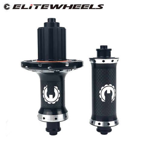 ELITEWHEELS R10 Carbon Tube Road Bicycle Hub Front QR100mm Rear QR130mm 20-24H 2:1 Shimano Freebody For Road Bike Wheelset ► Photo 1/4