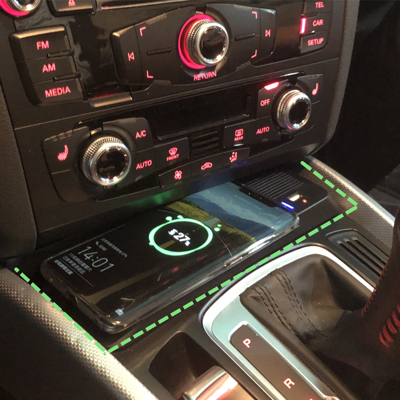 For Audi A4 B8 B9 A4 Allroad A5 S5 RS5 Q5 15W wireless phone