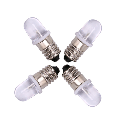 5PCS E10 LED Bulb E10 DC 3V 4.5V Instrument Bulb E10 Indicator Bulb Old Fashioned Flashlight Bulb ► Photo 1/6
