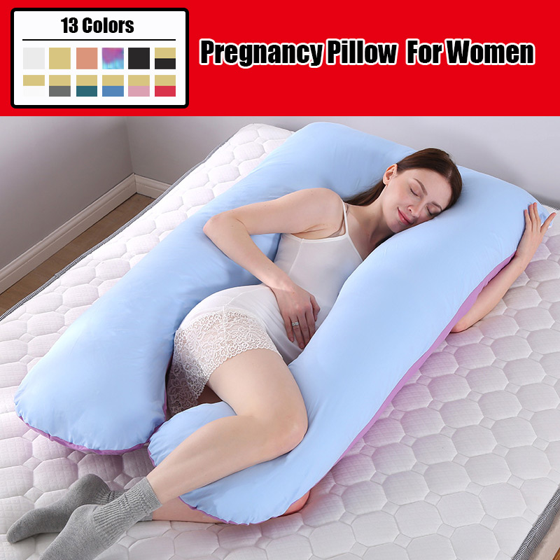 Pure Cotton Pregnancy Body Pillow Cushion Bolster for Pregnant Women U-shape 