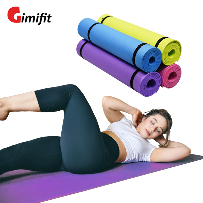 Fitness mat for yoga and Pilates anti-skid 6 mm Very comfortable and compact 