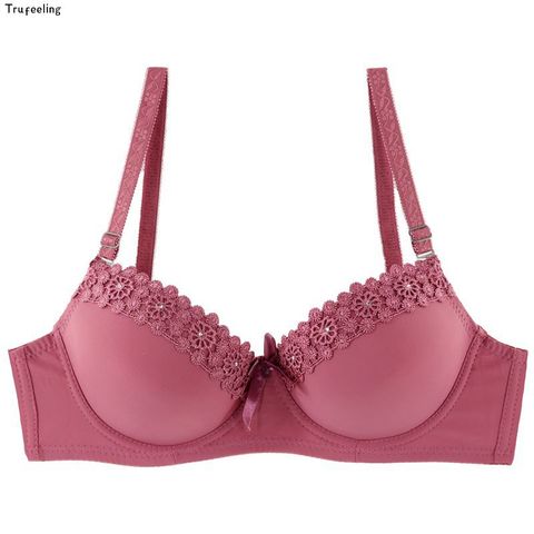 Trufeeling Sexy Lingerie Unlined Push Up Embroidered Bra Female Gather Lingerie A B C Cup Solid Brassiere Sexy Plunge Bra 36-42 ► Photo 1/6