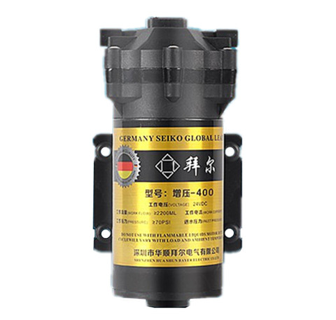 400 gpd diaphragm booster pump 24v high pressure pump Water purifier parts for water reverse osmosis system Aquarium ► Photo 1/4